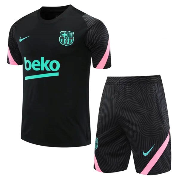 Entrenamiento Barcelona Conjunto Completo 2020/21 Negro Verde